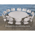 Mesa plegable plegable de plástico blanco Niceway Mesa redonda plegable de 12 asientos con 12 asientos